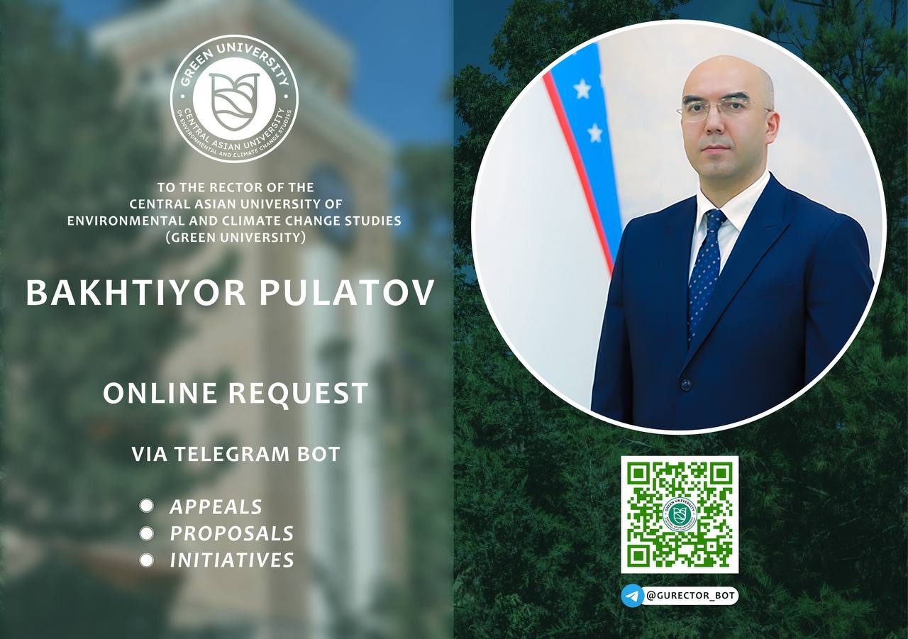 "Green University" rektori, texnika fanlari doktori, professor Baxtiyor Pulatov bilan…
